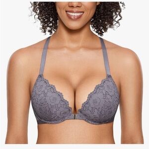 NWT DOBREVA Push Up Bra Racerback Front Closure Bras Lace Padded Underwire